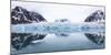 Norway, Svalbard, Monacobreen Glacier, Reflections of Mountains and Glacier-Ellen Goff-Mounted Photographic Print