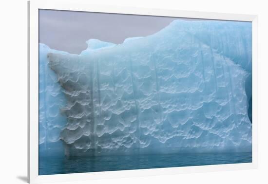 Norway. Svalbard. Nordaustlandet. Brasvelbreen. Textures of Icebergs-Inger Hogstrom-Framed Photographic Print