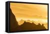 Norway, Svalbard, Nordaustlandet. Silhouette of Icebergs Backlit at Sunset-Jaynes Gallery-Framed Stretched Canvas