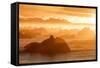 Norway, Svalbard, Nordaustlandet. Silhouette of Icebergs Backlit at Sunset-Jaynes Gallery-Framed Stretched Canvas