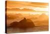 Norway, Svalbard, Nordaustlandet. Silhouette of Icebergs Backlit at Sunset-Jaynes Gallery-Stretched Canvas