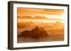 Norway, Svalbard, Nordaustlandet. Silhouette of Icebergs Backlit at Sunset-Jaynes Gallery-Framed Photographic Print