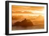 Norway, Svalbard, Nordaustlandet. Silhouette of Icebergs Backlit at Sunset-Jaynes Gallery-Framed Photographic Print