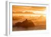 Norway, Svalbard, Nordaustlandet. Silhouette of Icebergs Backlit at Sunset-Jaynes Gallery-Framed Photographic Print