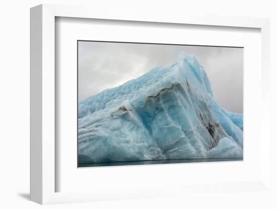 Norway. Svalbard. Spitsbergen. Hornsund. Brepollen. Icebergs Patterns-Inger Hogstrom-Framed Photographic Print