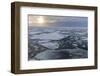 Norway, Svalbard, Spitsbergen. Polar Bear on Sea Ice at Sunset-Jaynes Gallery-Framed Photographic Print