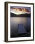 Norway, Telemark, Fyresvatn Lake, Landing Stage, Dusk-Andreas Keil-Framed Photographic Print