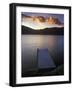 Norway, Telemark, Fyresvatn Lake, Landing Stage, Dusk-Andreas Keil-Framed Photographic Print