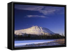Norway, Telemark, Gaustatoppen at Morning Light in Winter-Andreas Keil-Framed Stretched Canvas