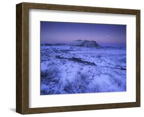 Norway, Telemark, Moonrise over the Heddersfjell in Winter-Andreas Keil-Framed Photographic Print
