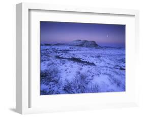 Norway, Telemark, Moonrise over the Heddersfjell in Winter-Andreas Keil-Framed Photographic Print