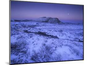 Norway, Telemark, Moonrise over the Heddersfjell in Winter-Andreas Keil-Mounted Photographic Print