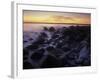 Norway, Telemark, the North Sea, Skagerag, Mšlen, Beach with Glacial Pebbles after Sunset-Andreas Keil-Framed Photographic Print