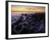 Norway, Telemark, the North Sea, Skagerag, Mšlen, Beach with Glacial Pebbles after Sunset-Andreas Keil-Framed Photographic Print