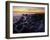 Norway, Telemark, the North Sea, Skagerag, Mšlen, Beach with Glacial Pebbles after Sunset-Andreas Keil-Framed Photographic Print