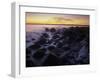 Norway, Telemark, the North Sea, Skagerag, Mšlen, Beach with Glacial Pebbles after Sunset-Andreas Keil-Framed Photographic Print