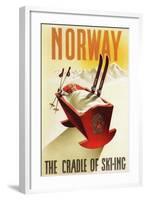 Norway - The Cradle of Skiing-Lantern Press-Framed Art Print