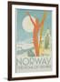 Norway, the Home of Skiing Poster-Trygve Davidsen-Framed Giclee Print