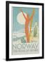 Norway, the Home of Skiing Poster-Trygve Davidsen-Framed Giclee Print