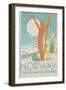 Norway, the Home of Skiing Poster-Trygve Davidsen-Framed Giclee Print