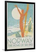 Norway, the Home of Skiing Poster-Trygve Davidsen-Framed Giclee Print