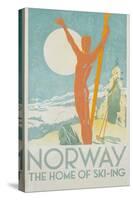 Norway, the Home of Skiing Poster-Trygve Davidsen-Stretched Canvas