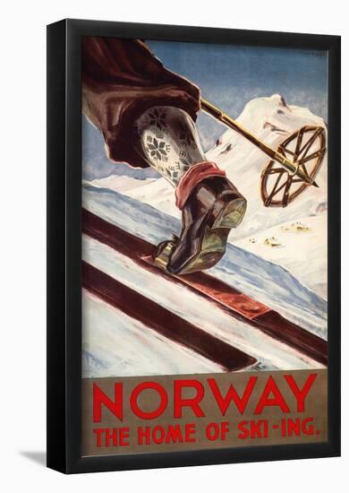 Norway - The Home of Skiing-null-Framed Poster