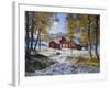 Norway, Valldalen, Farm, Birches, Late Autumn-Rainer Mirau-Framed Photographic Print
