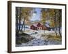 Norway, Valldalen, Farm, Birches, Late Autumn-Rainer Mirau-Framed Photographic Print