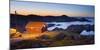 Norway, Vest Adger, Houses, Coast, Dusk-Rainer Mirau-Mounted Photographic Print