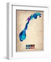 Norway Watercolor Poster-NaxArt-Framed Art Print