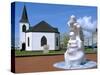 Norwegian Church and Antarctic 100 Memorial, Waterfront Park, Cardiff, Wales-Peter Thompson-Stretched Canvas