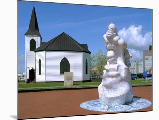 Norwegian Church and Antarctic 100 Memorial, Waterfront Park, Cardiff, Wales-Peter Thompson-Mounted Photographic Print