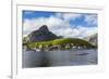 Norwegian Cod Fishing Town of Reine, Lofoton Islands, Norway, Scandinavia, Europe-Michael Nolan-Framed Photographic Print