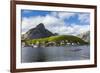 Norwegian Cod Fishing Town of Reine, Lofoton Islands, Norway, Scandinavia, Europe-Michael Nolan-Framed Photographic Print