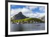 Norwegian Cod Fishing Town of Reine, Lofoton Islands, Norway, Scandinavia, Europe-Michael Nolan-Framed Photographic Print