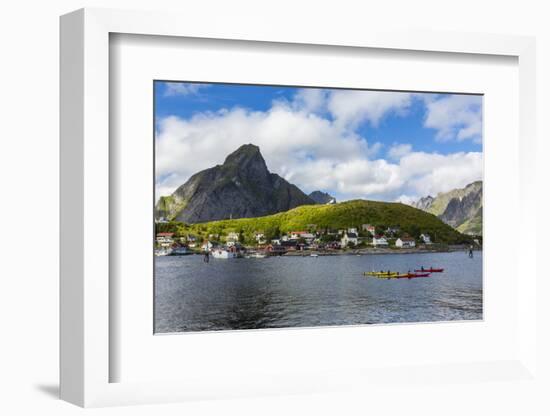 Norwegian Cod Fishing Town of Reine, Lofoton Islands, Norway, Scandinavia, Europe-Michael Nolan-Framed Photographic Print