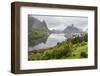 Norwegian Cod Fishing Town of Reine, Lofoton Islands, Norway, Scandinavia, Europe-Michael Nolan-Framed Photographic Print