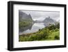 Norwegian Cod Fishing Town of Reine, Lofoton Islands, Norway, Scandinavia, Europe-Michael Nolan-Framed Photographic Print