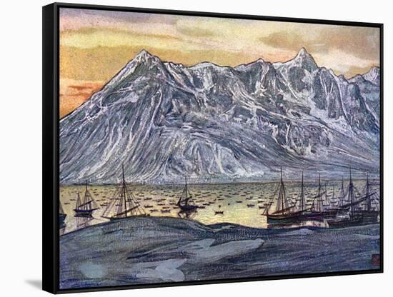 Norwegian Fishing Fleet-Nico Jungman-Framed Stretched Canvas