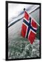 Norwegian Flag on a Boat-Felipe Rodríguez-Framed Photographic Print