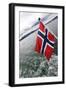 Norwegian Flag on a Boat-Felipe Rodríguez-Framed Premium Photographic Print