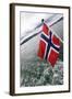 Norwegian Flag on a Boat-Felipe Rodríguez-Framed Photographic Print