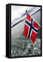 Norwegian Flag on a Boat-Felipe Rodríguez-Framed Stretched Canvas