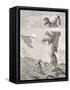Norwegian Giant Little Fred and the Giant Beggar-Theodor Kittelsen-Framed Stretched Canvas