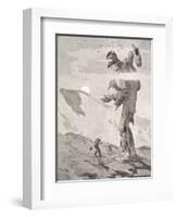 Norwegian Giant Little Fred and the Giant Beggar-Theodor Kittelsen-Framed Photographic Print