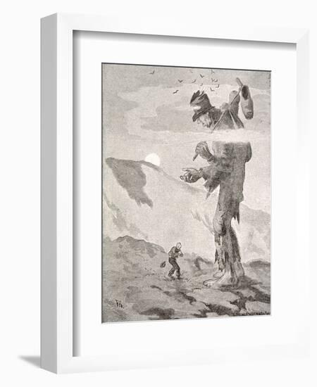 Norwegian Giant Little Fred and the Giant Beggar-Theodor Kittelsen-Framed Photographic Print