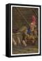 Norwegian "Nisse" Fiddles While Pigs Dance-null-Framed Stretched Canvas