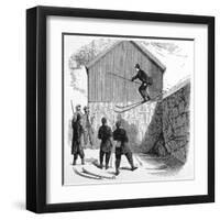 Norwegian Ski Jump 1862-null-Framed Art Print