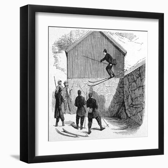 Norwegian Ski Jump 1862-null-Framed Art Print